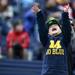 A Michigan fan cheers in the stands during spring practice at Michigan Stadium on Saturday, April 13, 2013. Melanie Maxwell I AnnArbor.com